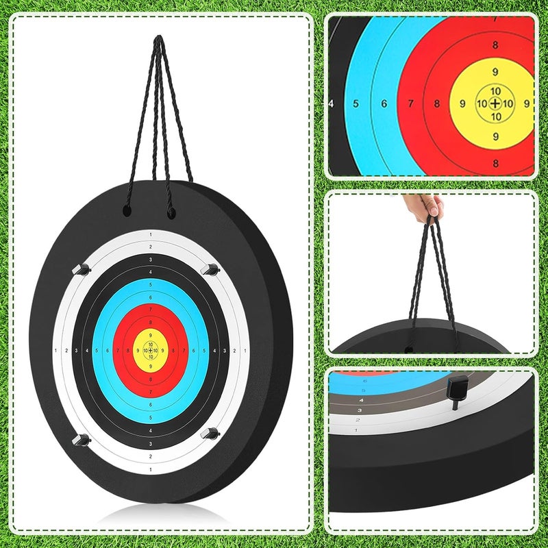 Gemscream 20'' Foam Archery Target for Backyard, High-Density Round Archery Bow Target with Pins, 20 Pcs Paper Arrow Targets and Arrow Puller for Compound Bow Shooting Practice - Image 5
